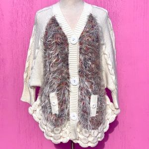 Boutique Eyelash Faux Fur Knit Sweater